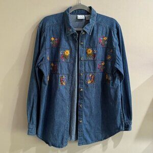 Vintage 90s Bobbie Brooks Denim Button Up Shirt